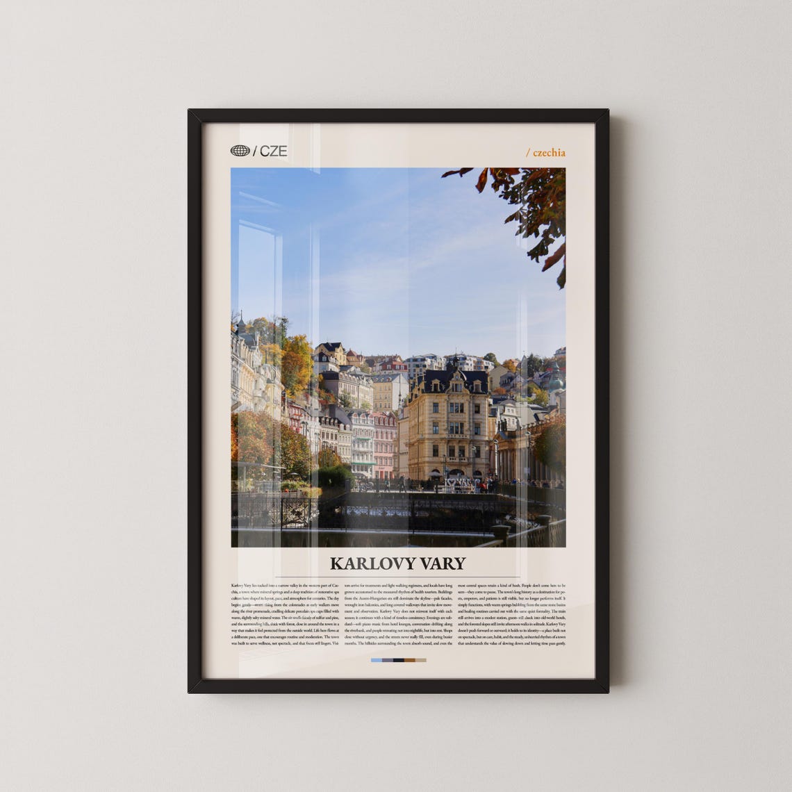 Karlovy Vary Czechia Historic Spa Town Daytime Travel Photo Poster