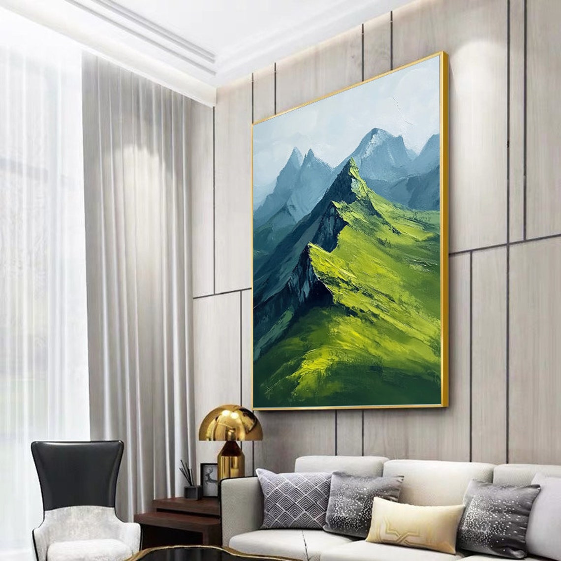 Emerald Green Alpine Peaks in a Vertical Mountain Scene Poster - Image 5