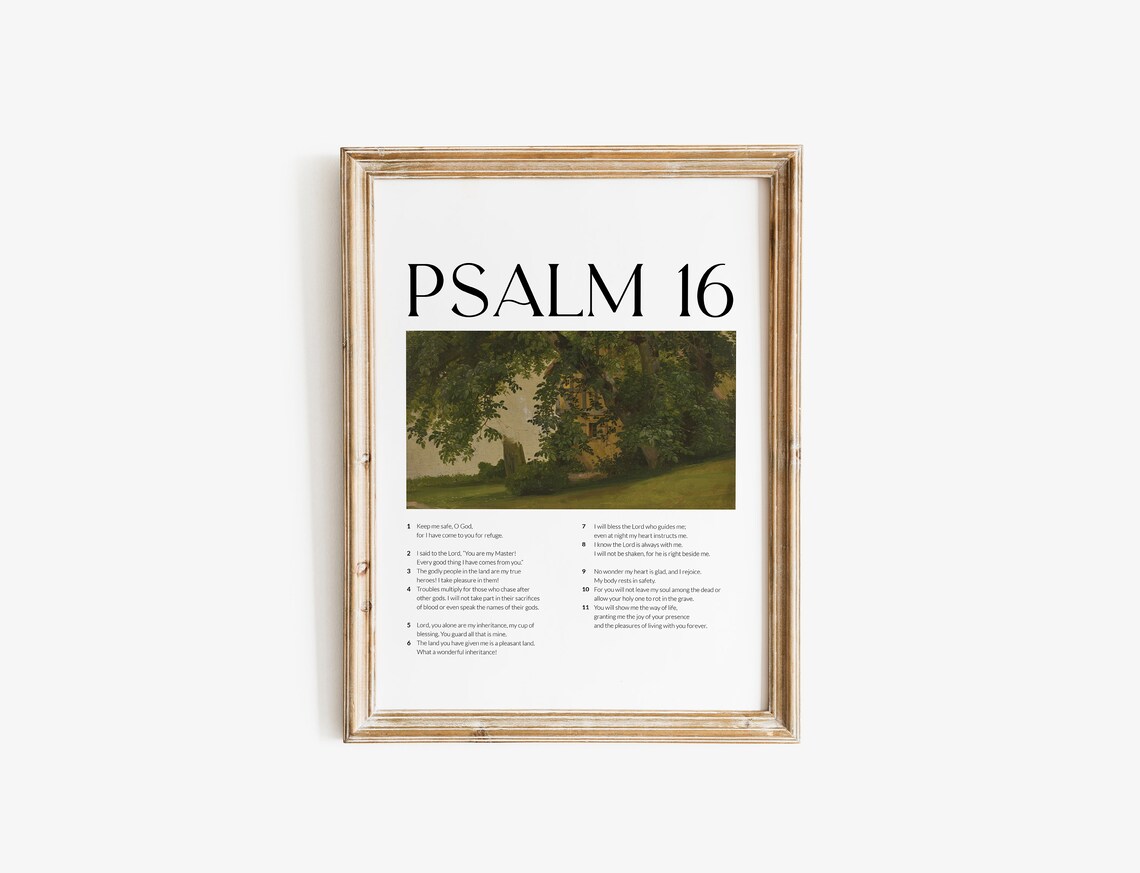 Psalm 16 Chapter Lord You Alone Are My Inheritance Vintage Art Poster - Image 3