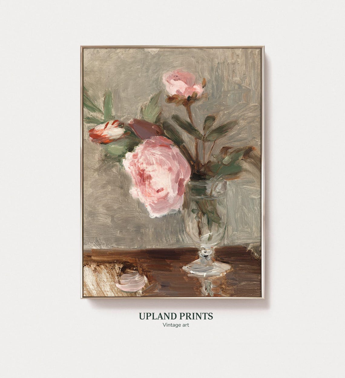 Antique Roses Painting Flowers Vintage Wall Art Rose Flower Abstract Floral Painting Vintage Floral Nursery Art Girl 110