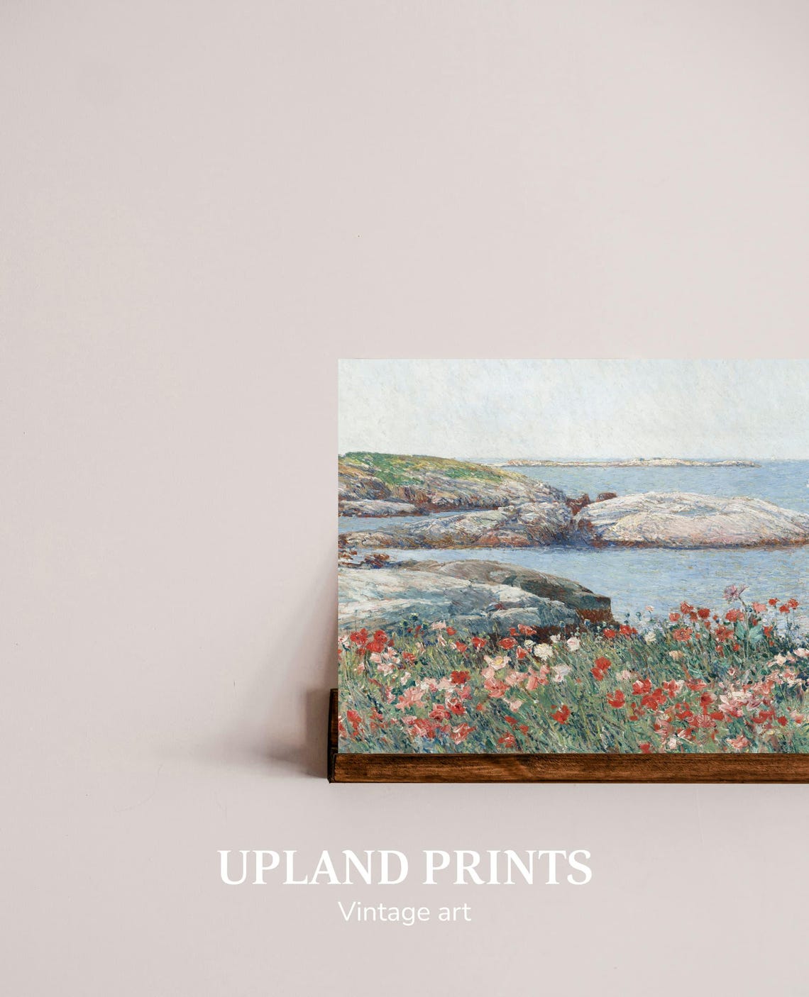 Poppies Landscape Print Impressionist Coastal Art Red Wildflowers Painting Vintage Coastal Floral Print Pastel Coastal Art Poppy Print 26 - Image 3