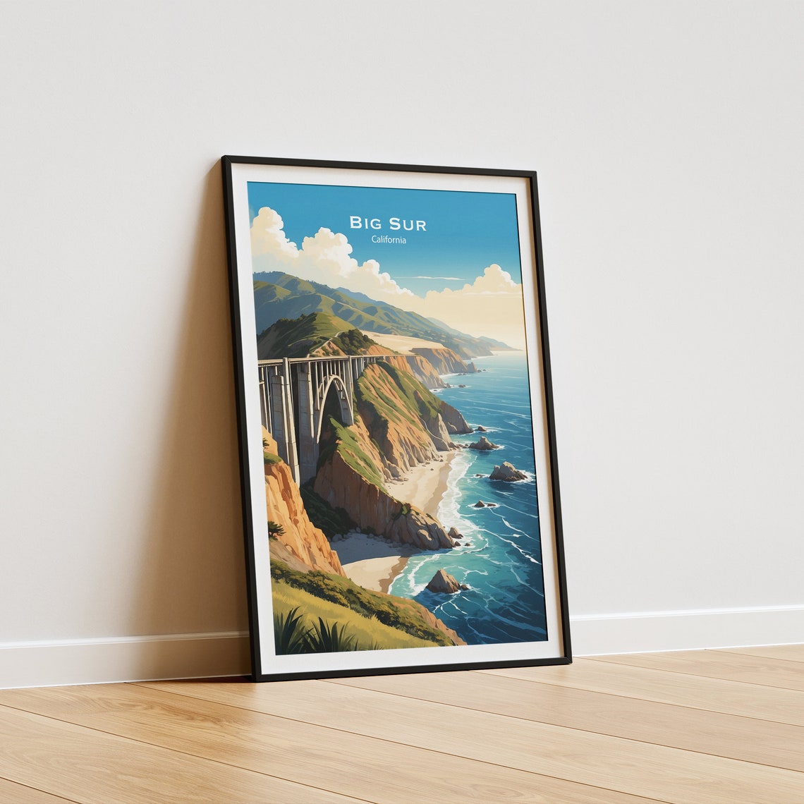 Big Sur California Bixby Creek Bridge Coastline View Cliff Poster - Image 5
