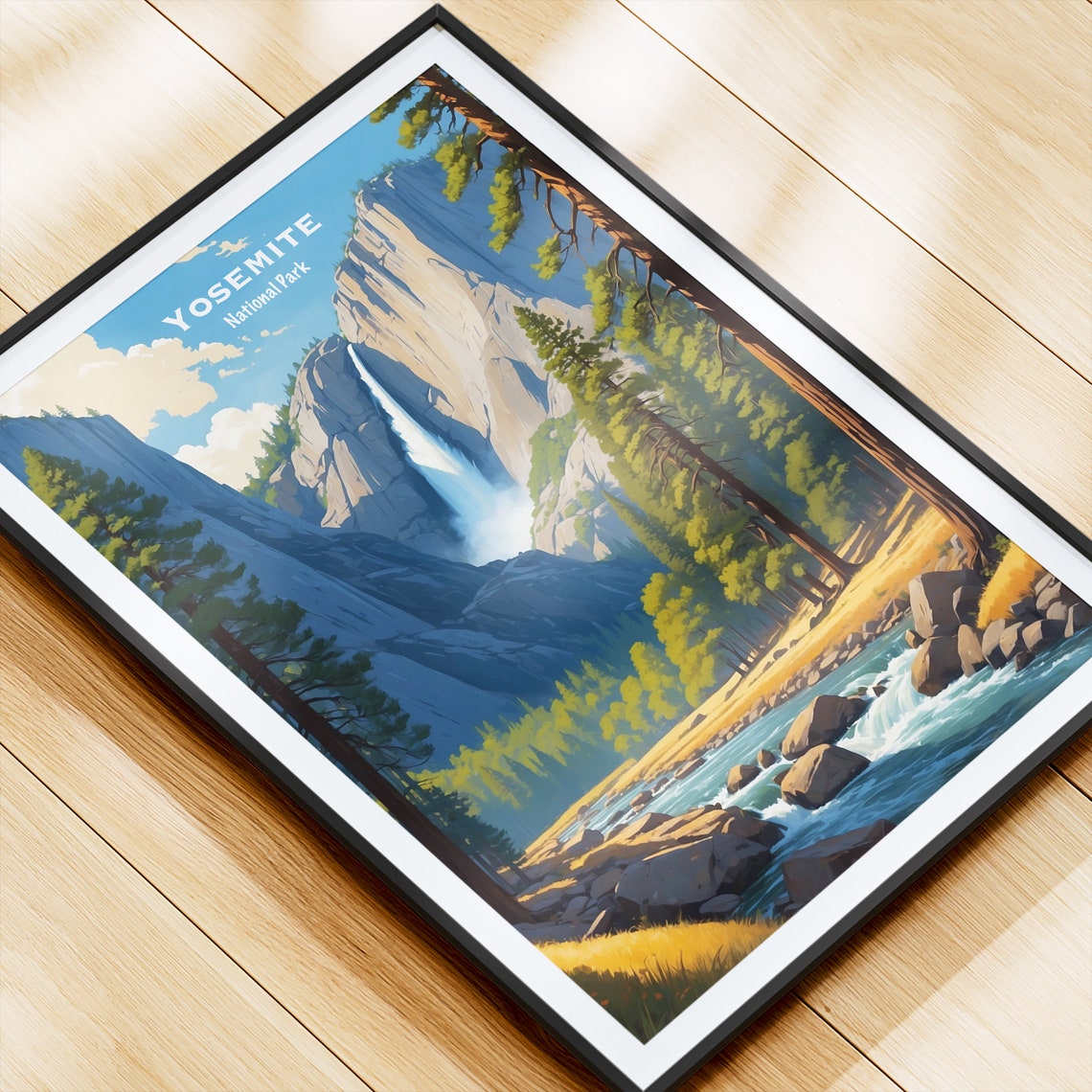 Yosemite National Park Granite Cliff Waterfall View Valley Poster - Image 4