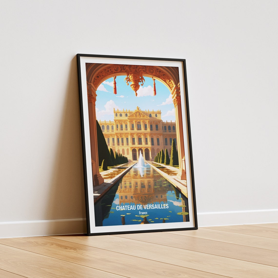 Chateau de Versailles Grand Canal Archway Water Mirror Poster - Image 5