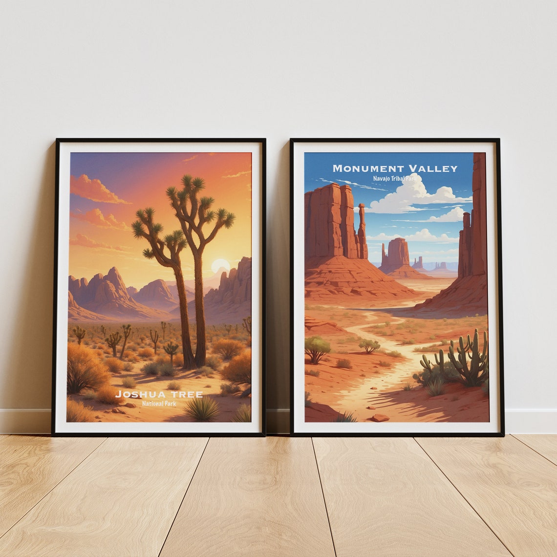 Joshua Tree National Park Desert Sunset Trees Vista Rocks Poster - Image 4