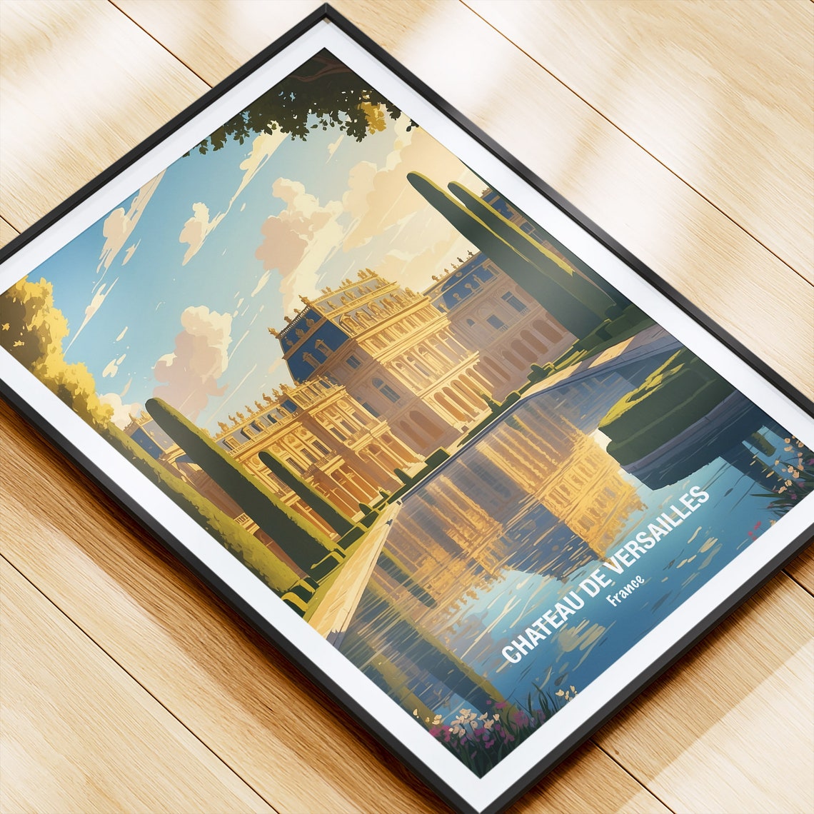 Chateau de Versailles Mirror Pond Palace Reflection Dusk Poster - Image 4