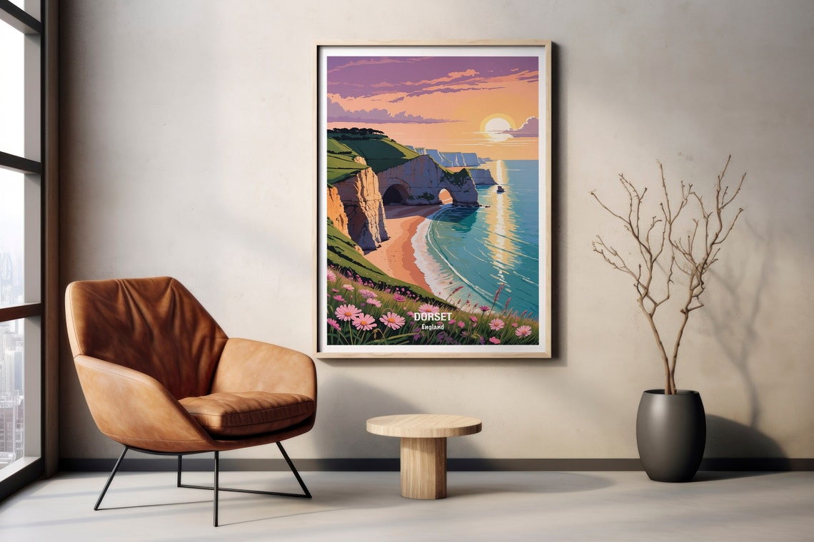 Dorset Durdle Door Arch Sunset Jurassic Coast England Poster - Image 2