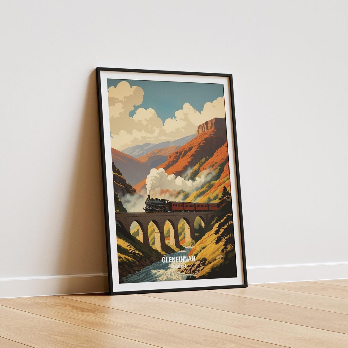Glenfinnan Scotland Steam Train Viaduct Golden Autumn Hills Poster - Image 5