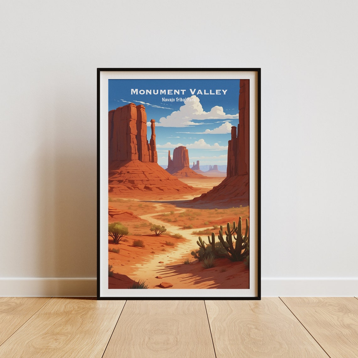 Monument Valley Navajo Tribal Park Red Buttes Desert Road Poster