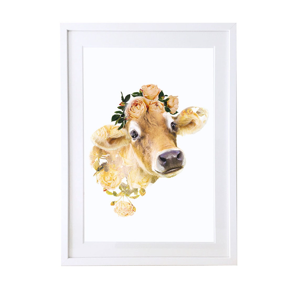 Jersey Cow Farm Animal Art Print