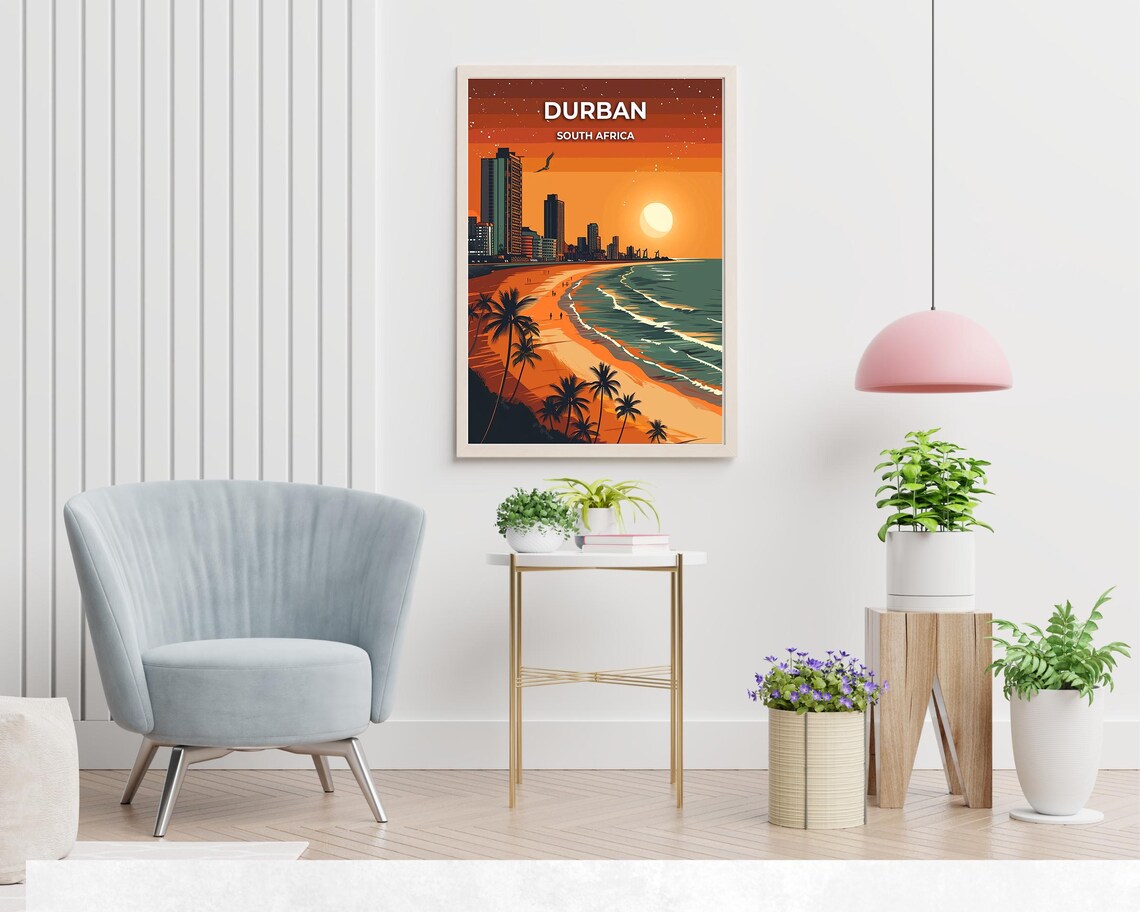 Durban South Africa Travel Wall Art Poster Print - Image 2