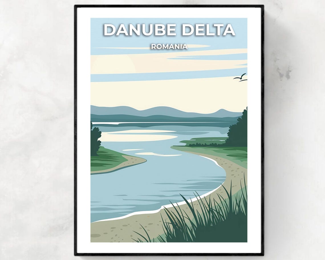 Danube Delta Romania Calm Water Wetland Morning Light Poster