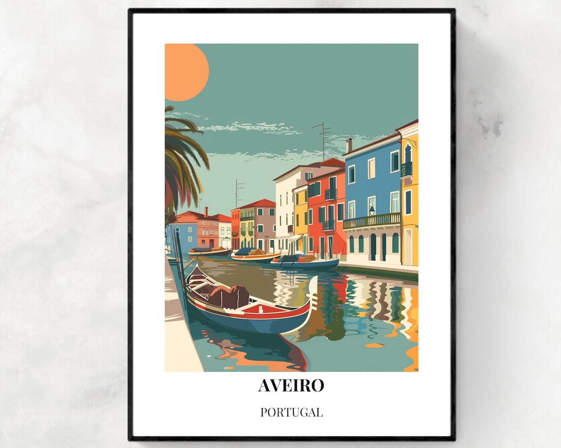 Ria De Aveiro Travel Poster, Aveiro Portugal