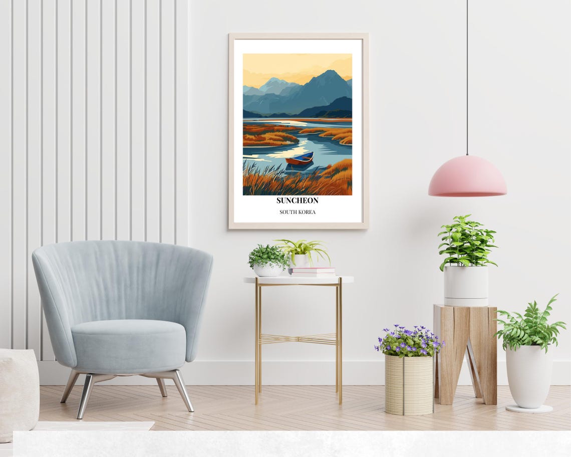 Suncheon Bay Wetland Reserve Travel Print Wall Art Suncheon South Korea City Print Suncheon Bay Wetland Reserve Travel Gift Travel Gift - Image 2