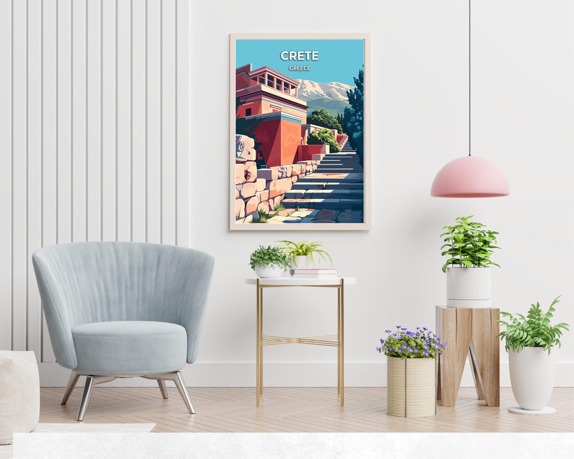 Crete Greece Knossos Palace Ancient Ruins Grand Stone Steps Poster - Image 2
