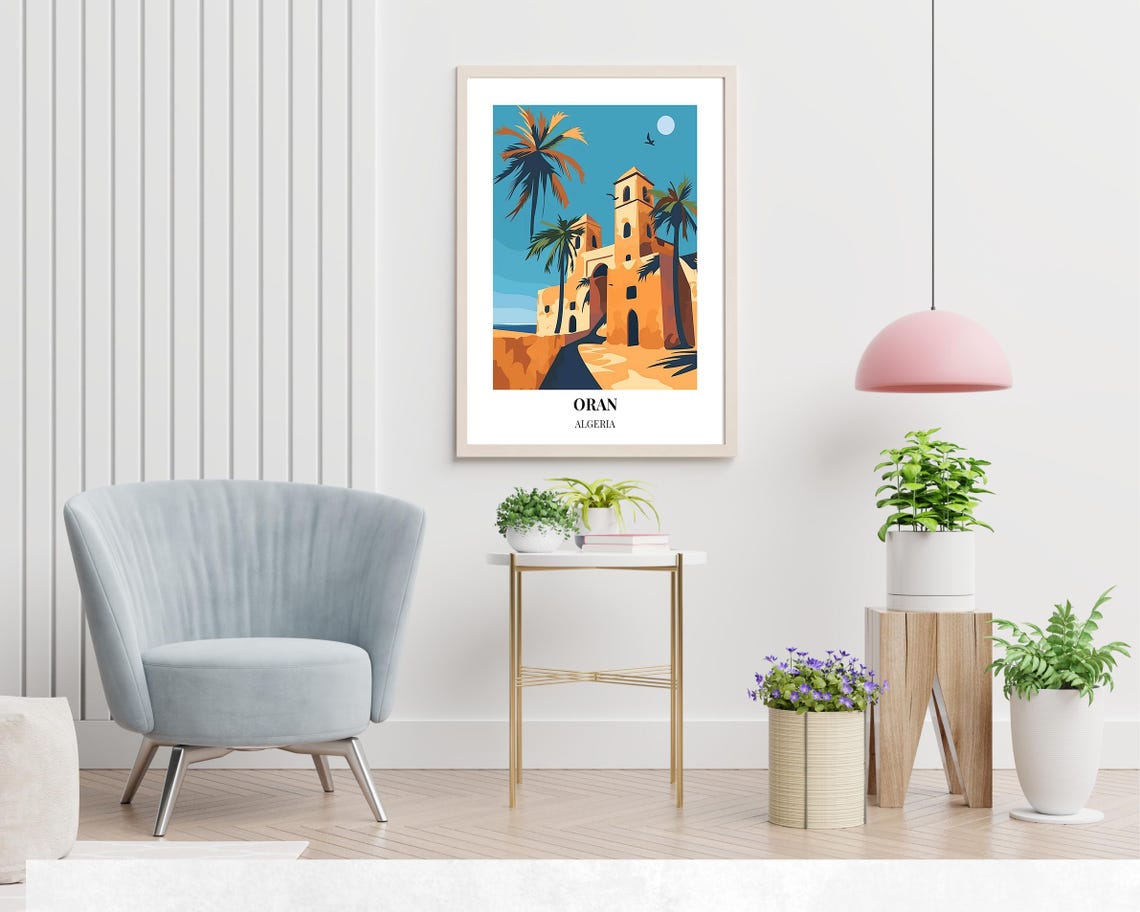Santa Cruz Fort Travel Print Wall Art Oran Algeria City Print Santa Cruz Fort Travel Gift Santa Cruz Fort Poster - Image 2
