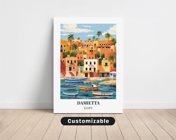 Damietta Egypt Travel Canvas Poster Custom Wall Art