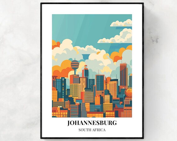 Johannesburg South Africa Travel Wall Art Poster Print