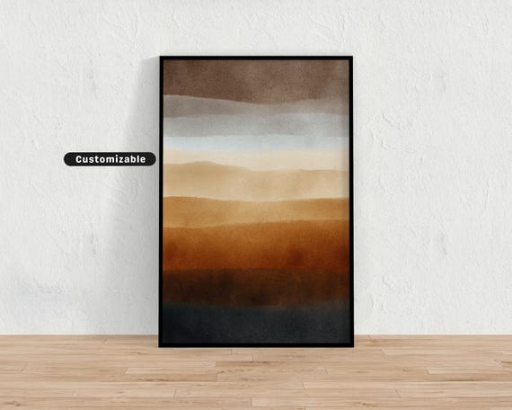 Tonal Wash Of Desert Colors With Gentle Gradients Neutral Wall Art Print Minimalist Modern Decor