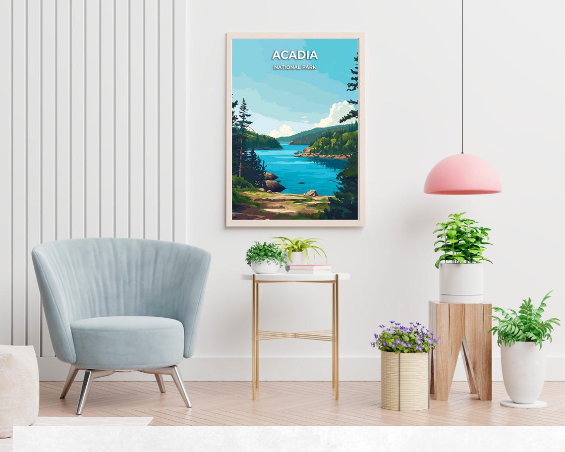 Acadia National Park Travel Print Wall Art Acadia National Park City Print Acadia National Park Travel Gift Acadia - Image 2