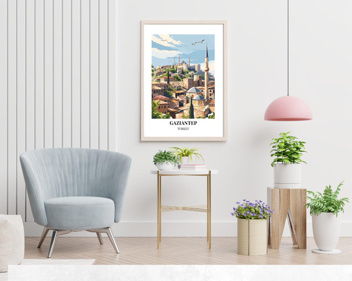 Gaziantep Travel Print Wall Art Gaziantep Turkey City Print Gaziantep Travel Gift Gaziantep City Poster Travel Gift - Image 2