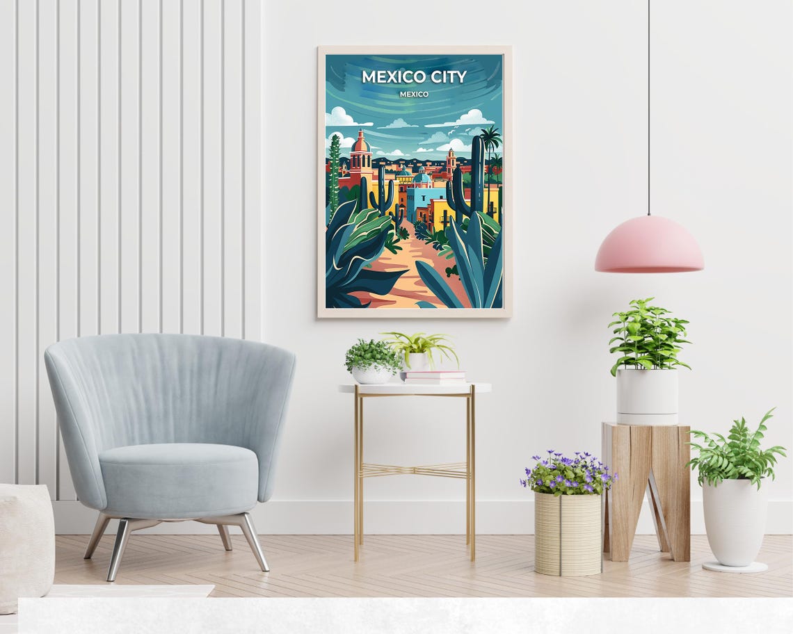 Mexico City Travel Print Wall Art Mexico City Mexico City Print Mexico City Travel Gift Mexico City City Poster - Image 2