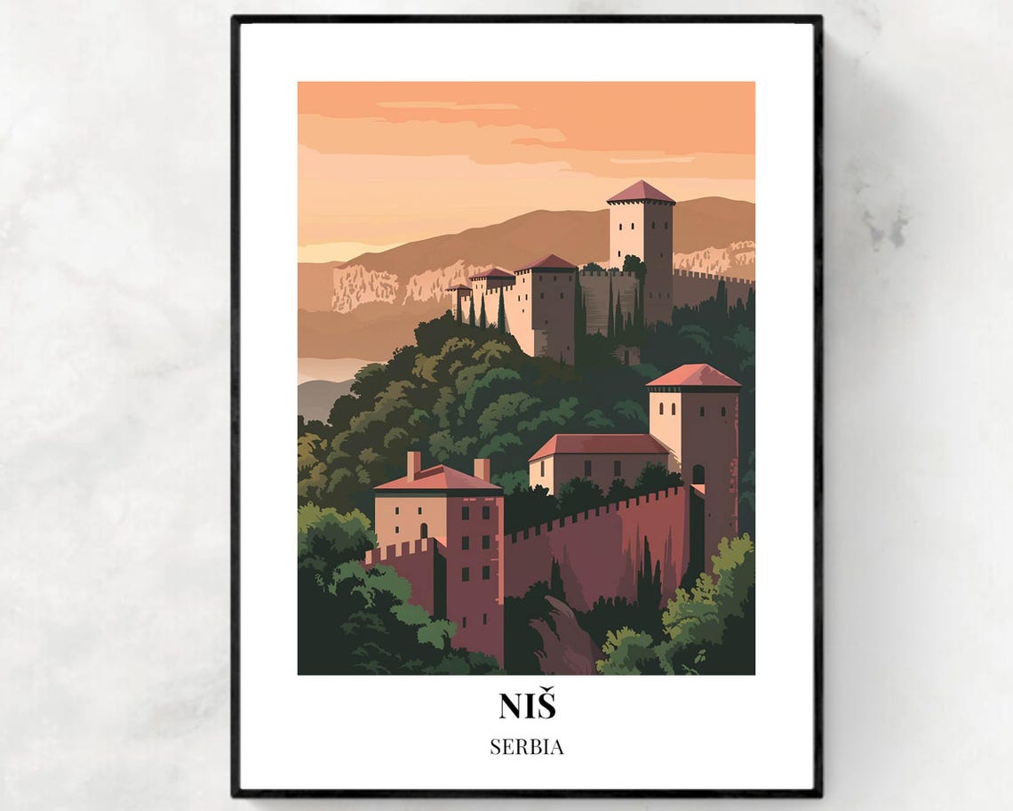 Ni Fortress Travel Print Wall Art Ni Serbia City Print Ni Fortress Travel Gift Ni Fortress Poster Wall Art