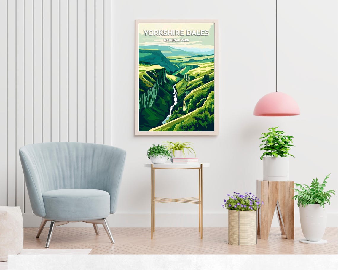 Yorkshire Dales National Park Travel Print Wall Art Yorkshire Dales National Park City Print Yorkshire Dales National Park Travel Gift - Image 2