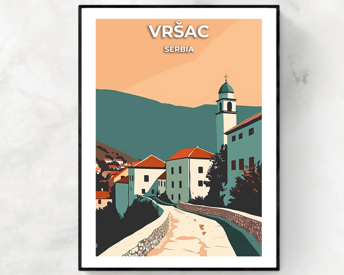 Vrac Tower Travel Print Wall Art Vrac Serbia City Print Vrac Tower Travel Gift Vrac Tower Poster Travel Gift