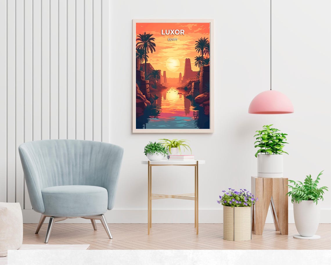 Valley Of The Kings Travel Print Wall Art Luxor Egypt City Print Valley Of The Kings Travel Gift Valley Of The Kings Poster Wall Art - Image 2