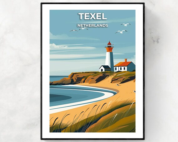Ecomare Seal Sanctuary Travel Print Wall Art Texel Netherlands City Print Ecomare Seal Sanctuary Travel Gift Wall Art
