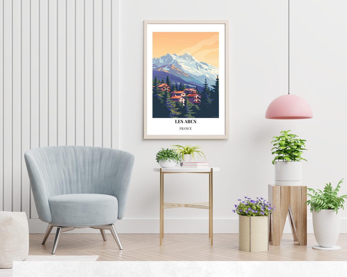 Les Arcs France Travel Print Wall Art Les Arcs France City Print Les Arcs France Travel Gift Les Arcs France Poster Travel Gift - Image 2