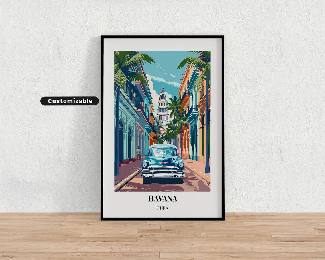 Havana Travel Poster Custom Wall Art