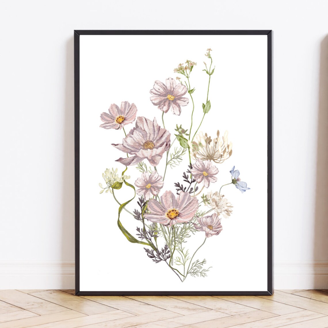 Wildflower Watercolor Art Print, Botanical Wall Art - Image 2