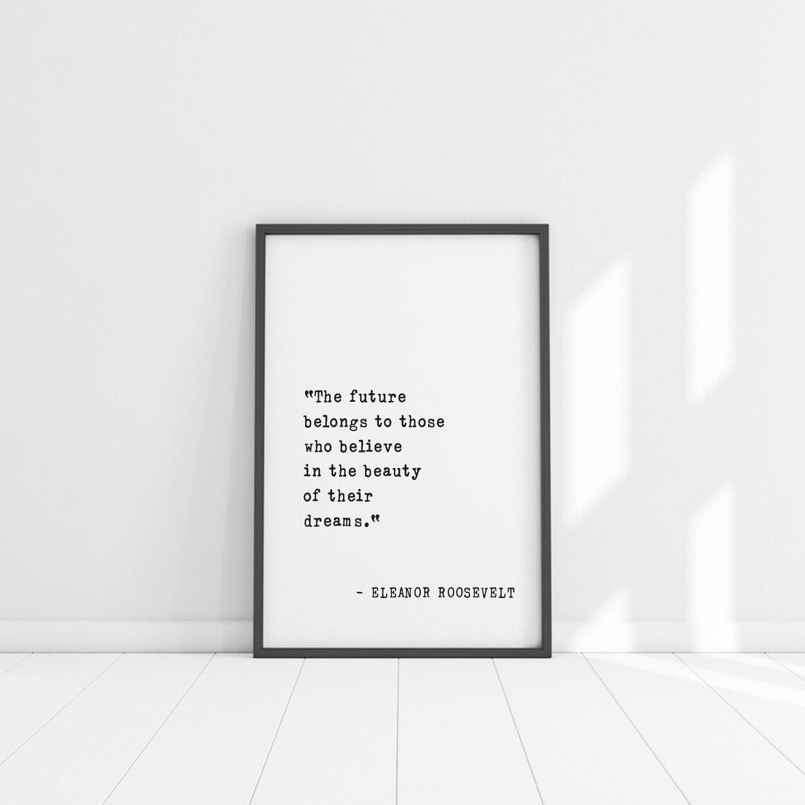 Eleanor Roosevelt Future Dreams Typewriter Quote Minimalist Poster - Image 4