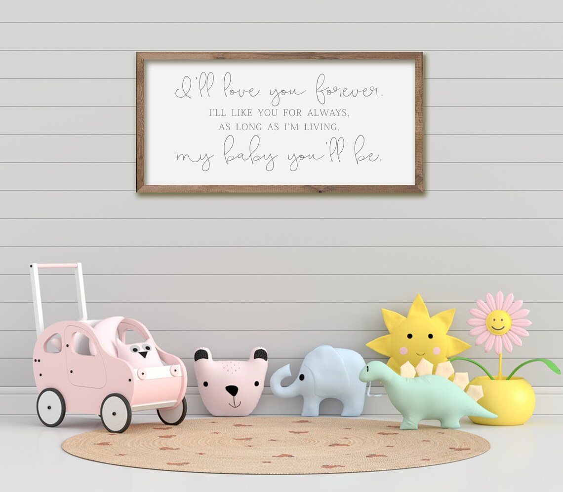 I’ll Love You Forever Nursery Quote, Wall Art Print - Image 3