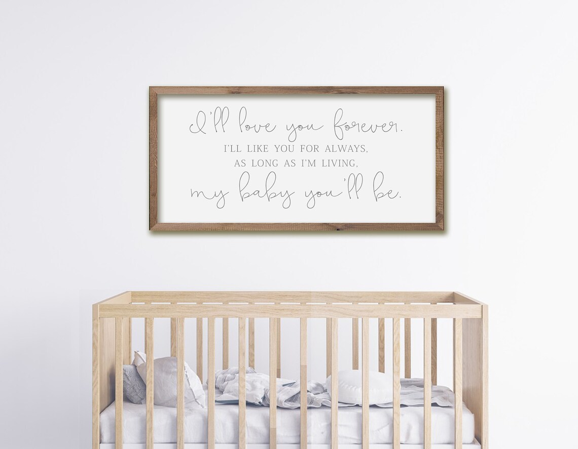 I’ll Love You Forever Nursery Quote, Wall Art Print - Image 2