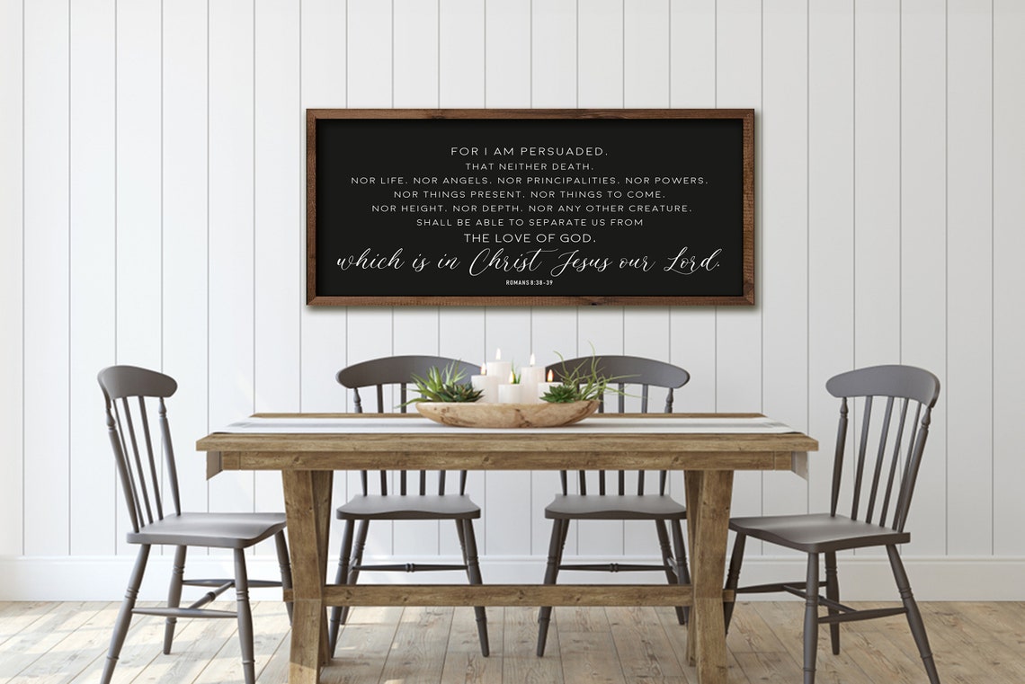 Romans 838 39 Scripture Sign For I Am Persuaded Sign Bible Verse Wall Decor Scripture Wall Art Bible Verse Sign Wood Signs - Image 5