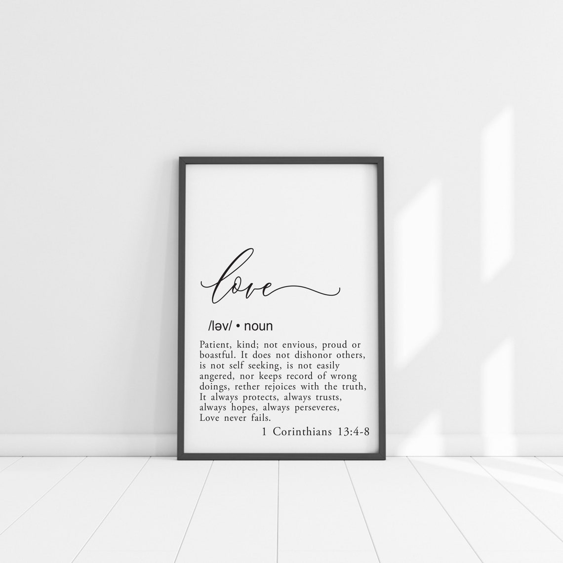 Love Dictionary Sign Bible Verse Wall Art 1 Cornthans 134 8 Home Decor Patent Knd Not Envous Proud Or Boastful Dictionary Art - Image 4