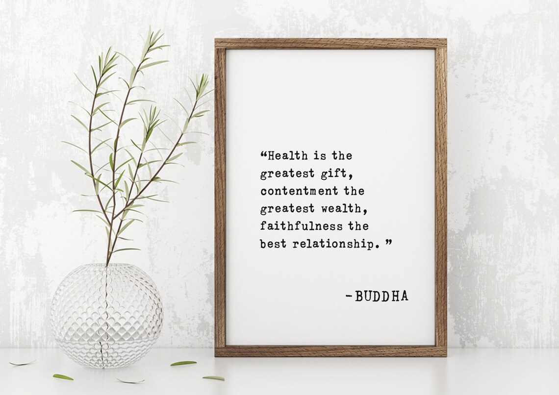 Buddha Quote - Health Is The Greatest Gift - Image 4