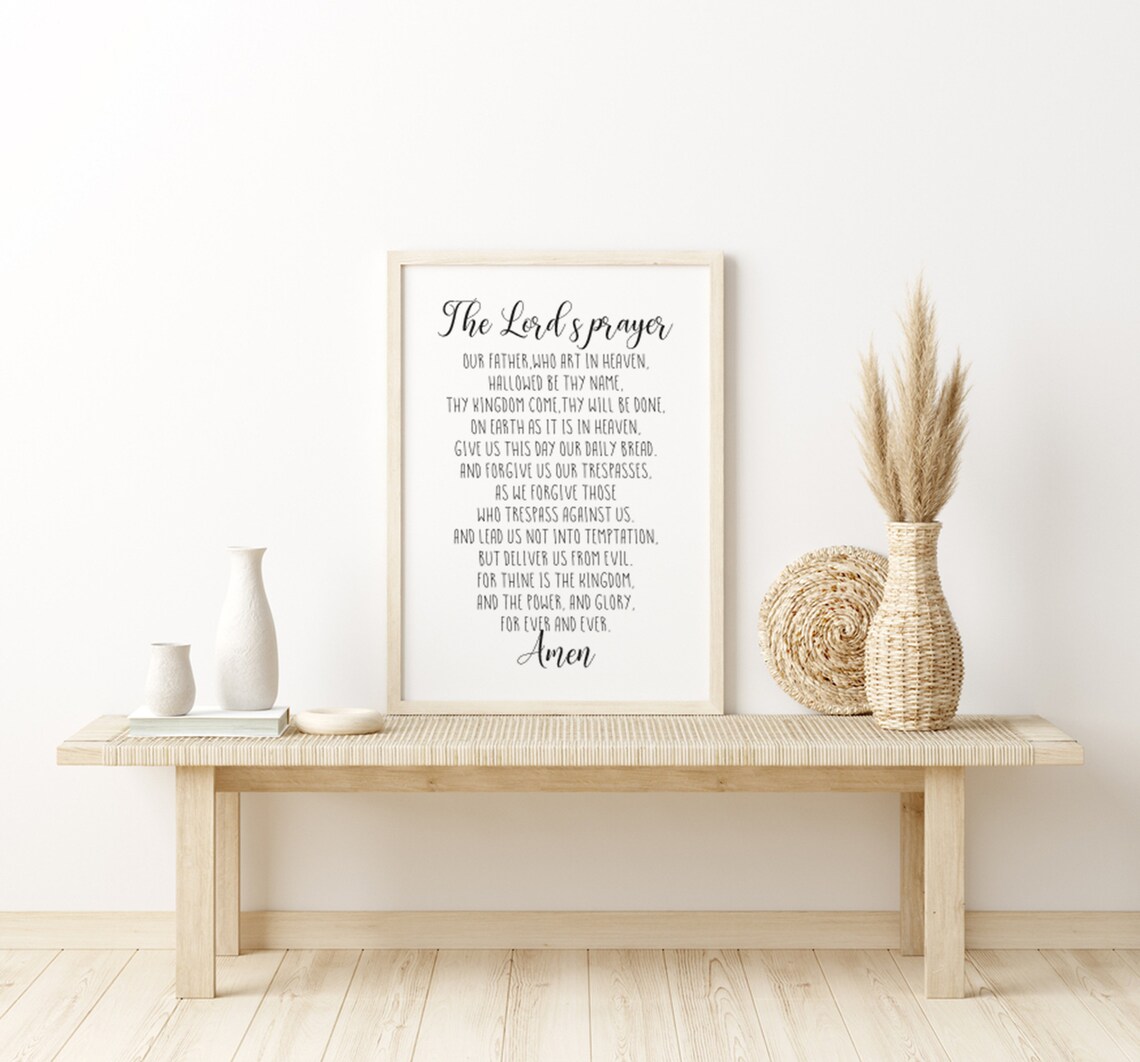 The Lords Prayer Our Father Who Art In Heaven Scripture Poster - Image 5