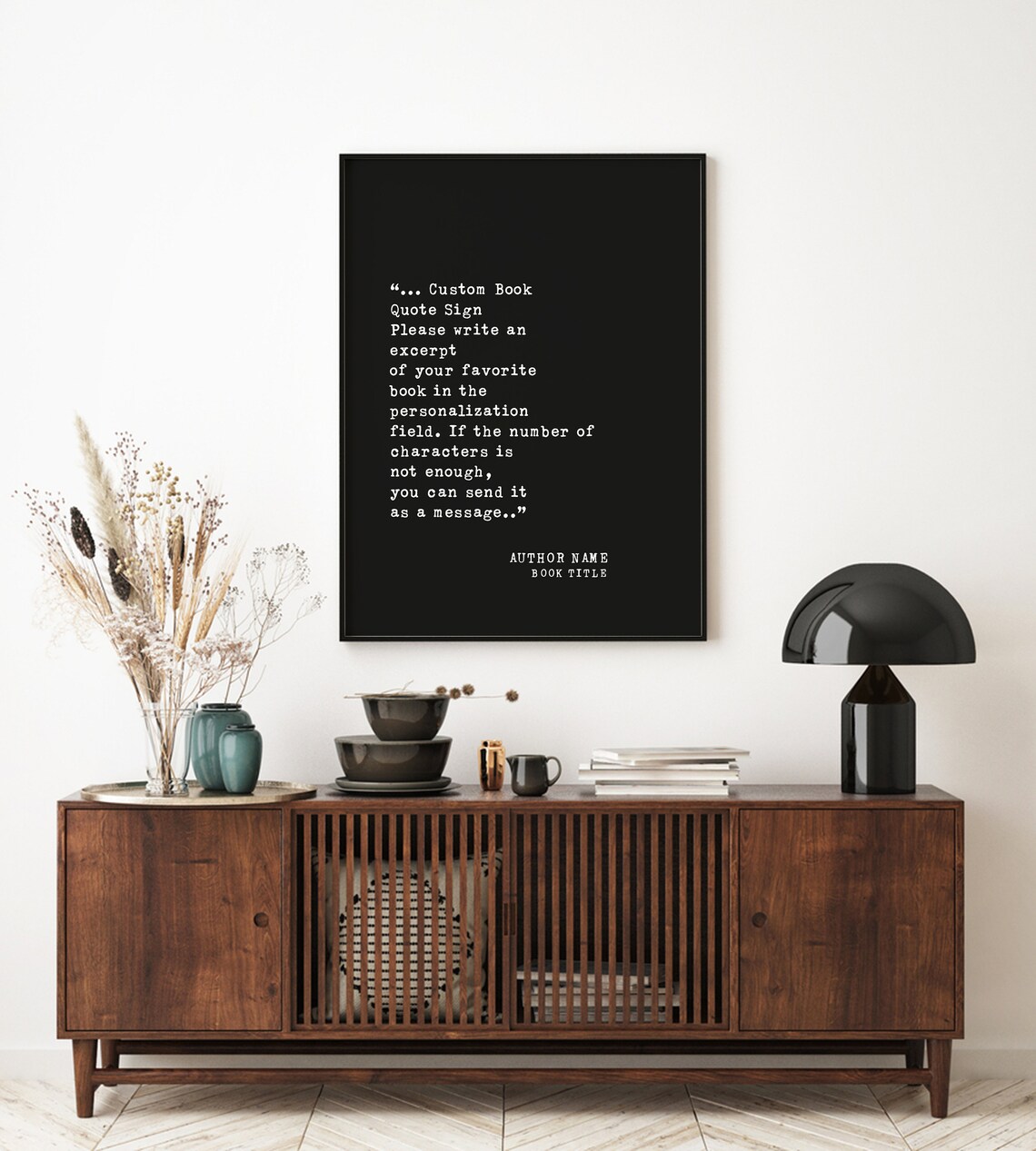 Custom Book Quote Sign Personalized Favorite Book Excerpt Frame Poster - Image 2
