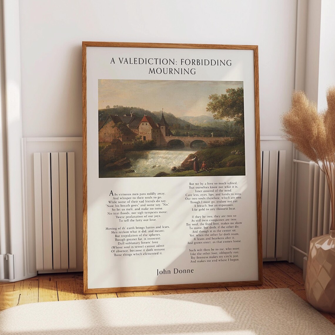 John Donne A Valediction Forbidding Mourning Classic Poem Art Poster