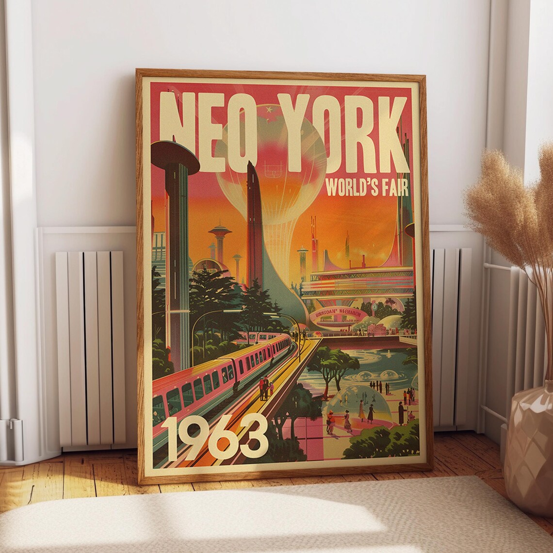Retro Futuristic New York Worlds Fair, Sci Fi Exhibition