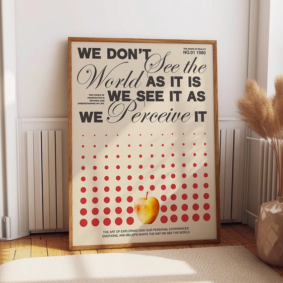 Perception Typography Poster, Minimalist Concept