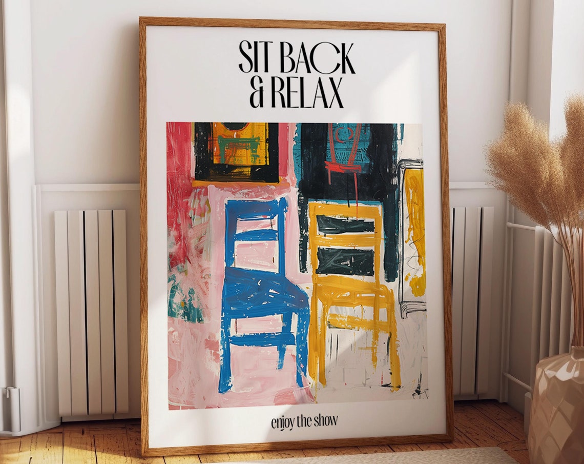 Abstract Chair Poster Sit Back Relax Wall Art Henri Matisse Inspired Artwork Poster Or Print