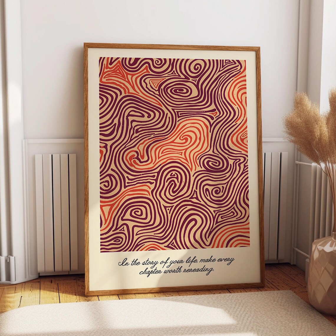 Swirling Abstract, Modern Bohemian Wall Decor