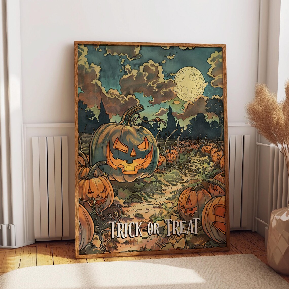 Trick Or Treat Spooky Pumpkin Patch, Halloween Poster