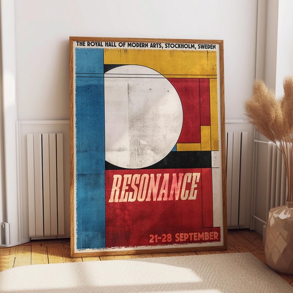Geometric Abstract Wall Art Scandinavian Art Design Wall Decor Resonance Stockholm Exhibition Art Poster Poster Or Print