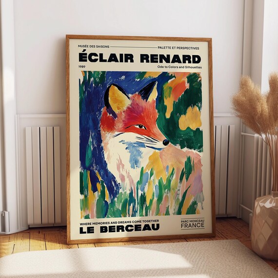Clair Renard Fox Exhibition Travel Art Poster